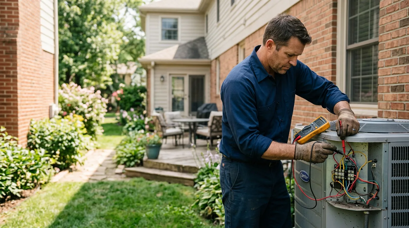 HVAC technician working near Hannawa Falls, NY